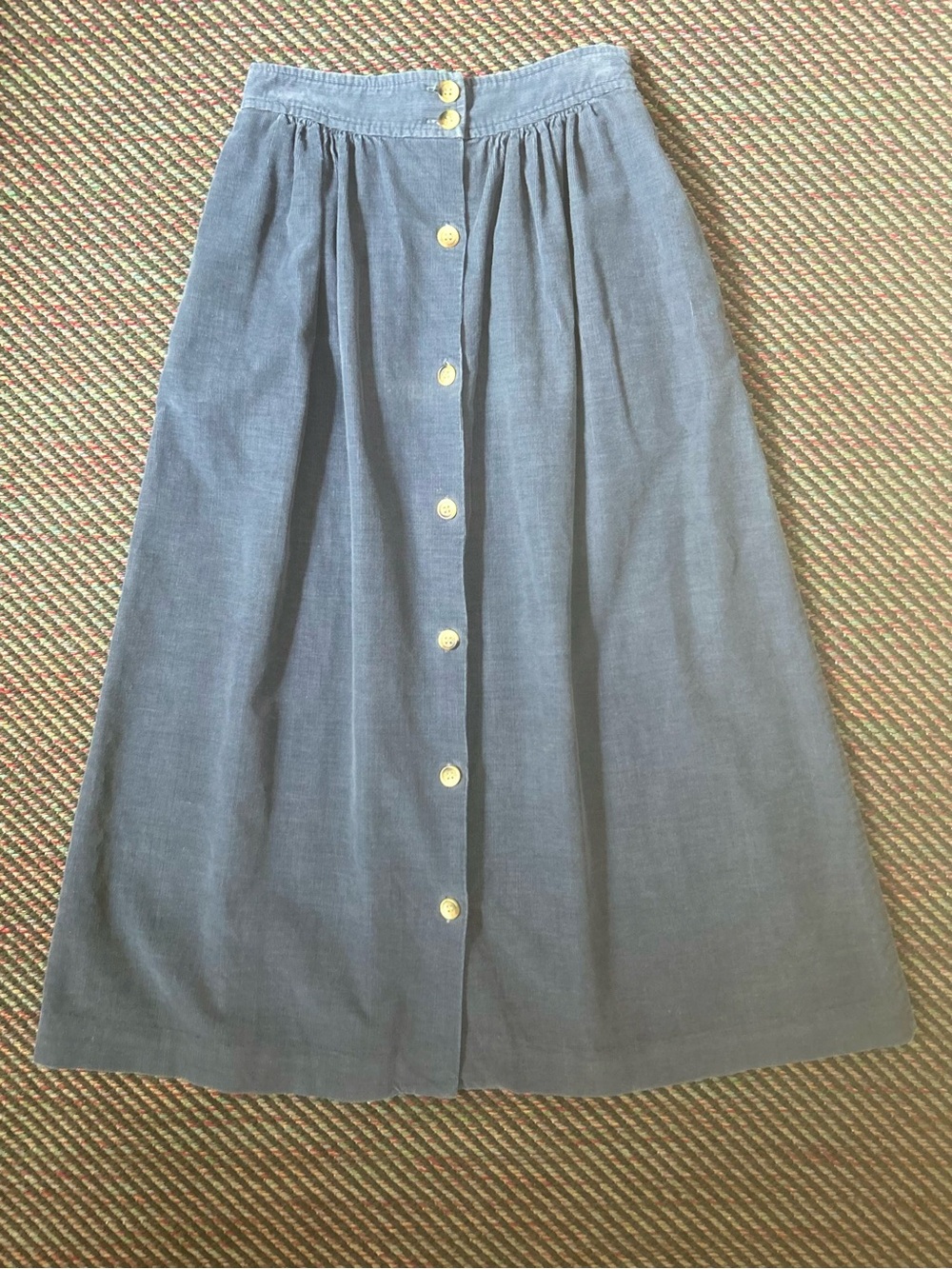 Vintage 70s Innervisions Corduroy Dirndl Midi Skirt XS